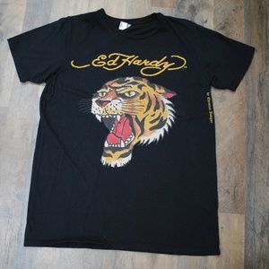 *Vintage* Black Ed Hardy, Size L T-Shirt